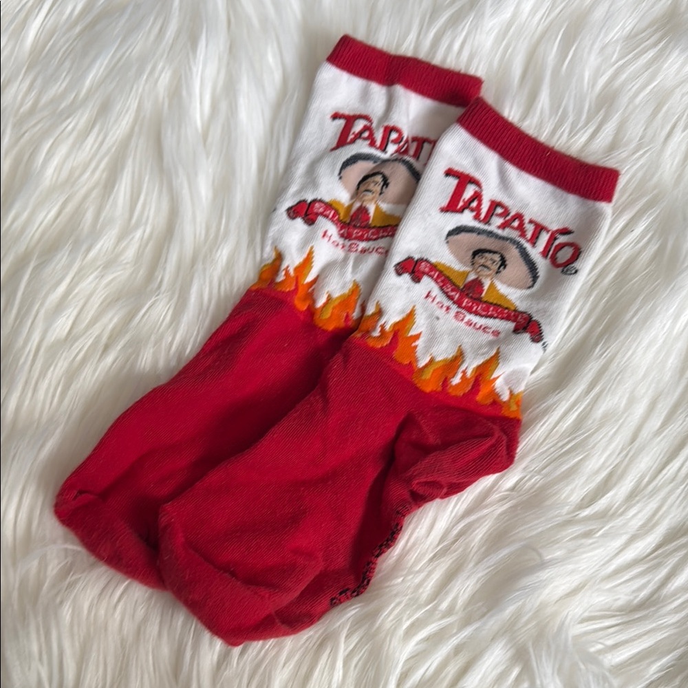 Red and White Tabasco Casual Socks
